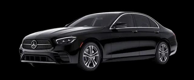 Black Mercedes-Benz E-Class LWB sedan